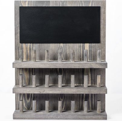 21 Peg Houten ringhouder voor wandmontage Vintage grijs massief houten sieraden display