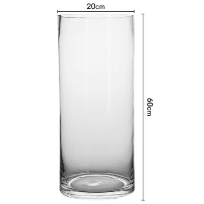 Minimalistische 60 cm hoge glazen vazen De perfecte combinatie van stijl en functie