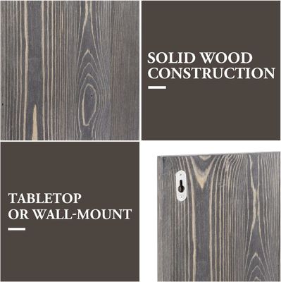 21 Peg Houten ringhouder voor wandmontage Vintage grijs massief houten sieraden display