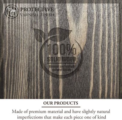 21 Peg Houten ringhouder voor wandmontage Vintage grijs massief houten sieraden display