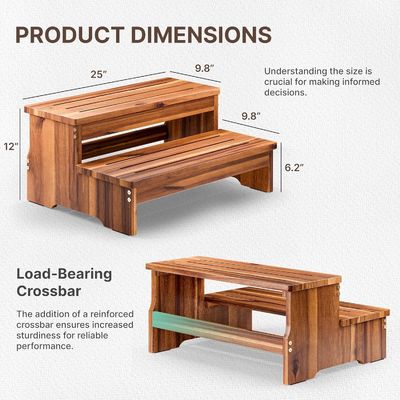 Afneembare twee-stappen kruk voor volwassen kind laserprinten graveren 500 lbs gewicht capaciteit