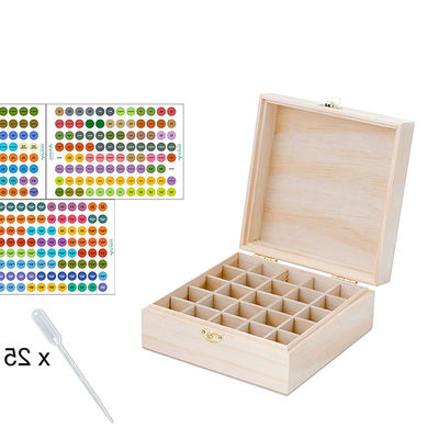 Aanpasbare multi-tray grote essentiële oliën opslag Houten pakketdoos met verdelers