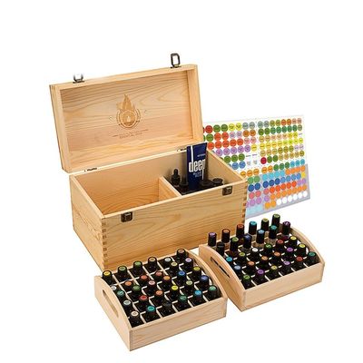 Handgemaakte houten doos voor essentiële oliën aanpasbaar en accepteert op maat gemaakte bestellingen
