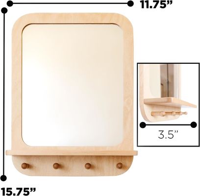 Inleidingsspiegel met haakjes en plankorganisator