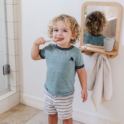 Inleidingsspiegel met haakjes en plankorganisator