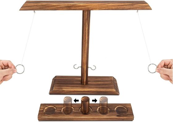Bespaar ruimte Solid Wooden Ring Hook Toss Game Laatste toevoeging voor Bar Entertainment