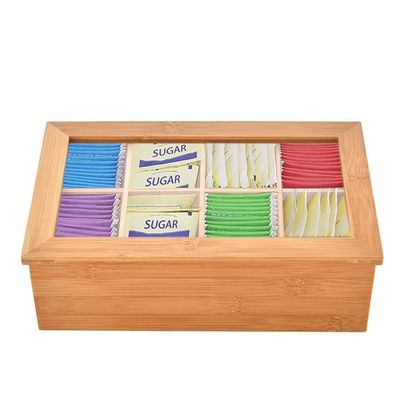 Vintage kist lege houten cadeauopslag Theekist met aangepast logo en eenvoudige kleur