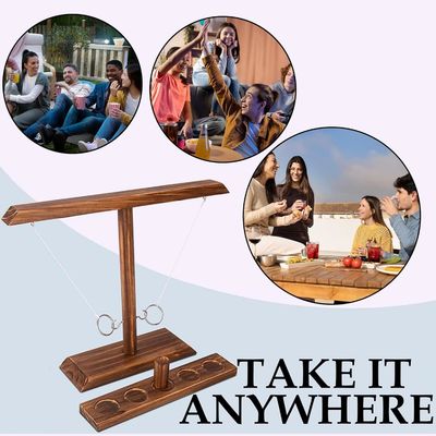 Bespaar ruimte Solid Wooden Ring Hook Toss Game Laatste toevoeging voor Bar Entertainment