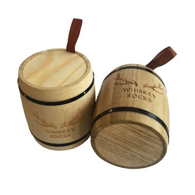 Natuurlijke houten vat handwerk decoratie met aangepast logo Acceptabel en cadeau