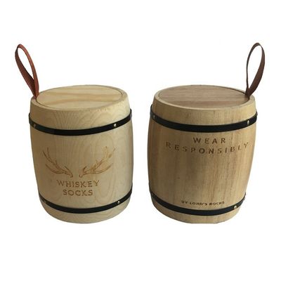 Natuurlijke houten vat handwerk decoratie met aangepast logo Acceptabel en cadeau
