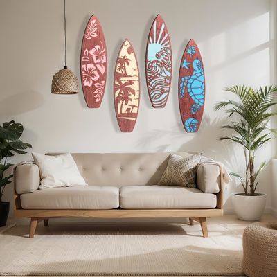 Zomer Hawaiian Tropische Surf Boards Decoratie voor de muur als uw verzoek Party Beach Art
