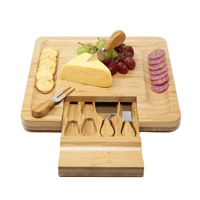 All-Season Bamboe Serving Tray met kaasbord en aangepast logo Acceptabele messet
