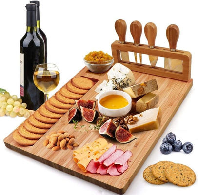 All-Season Bamboe Serving Tray met kaasbord en aangepast logo Acceptabele messet