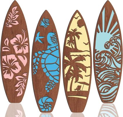 Verpakkingscontainers Decoratieve Surfboard Wand Decoratie voor Zomer Hawaiian Beach Getaway
