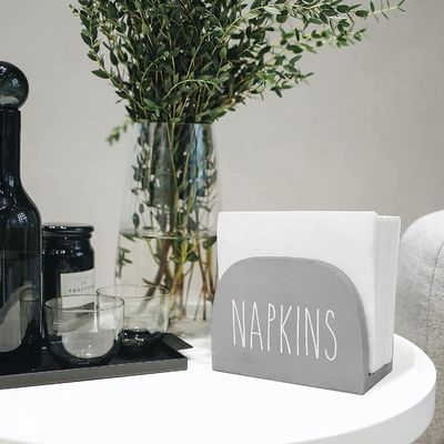 Op maat gemaakte gebrande servettenhouder voor keukentafel 15x11x7.6cm All-Season Solid Wood