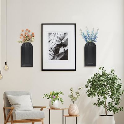 Vlekken afgewerkte houten wanddecoratie hangende plantenbakker voor binnenplanten en gedroogde bloemen