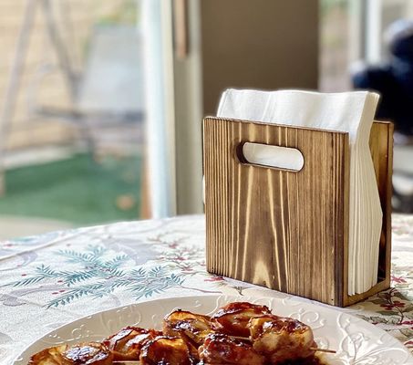 Aanpasbare rustieke servettenhouder voor boerderijdecoratie