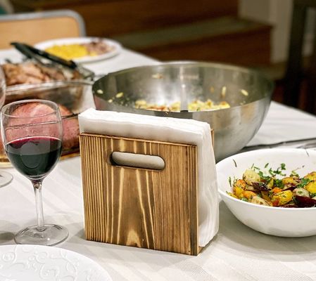 Aanpasbare rustieke servettenhouder voor boerderijdecoratie