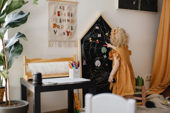 Montessori Stilte Tijd Activiteiten Kleuter Blackboard Tuin met Laser Engraving Printing