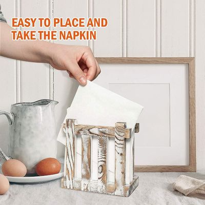 Houten servettenhouders voor tafelrestaurants