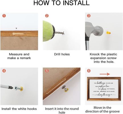 Houten wandhangbord voor boerderij slaapkamer Vintage familiebord in gewone kleur