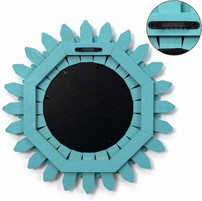 Decoratieve wandspiegel in wit of uw kleur 12 inch rustiek hout zonneschijn Boho stijl