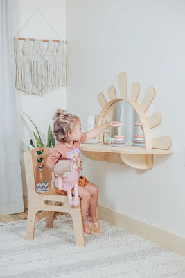 Milieuvriendelijke zonnescherm wandmontage tafel en stoel voor kleuters meubels