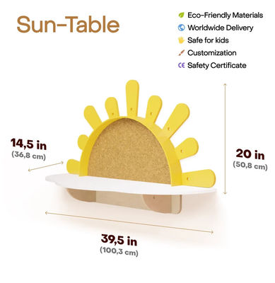 Milieuvriendelijke zonnescherm wandmontage tafel en stoel voor kleuters meubels