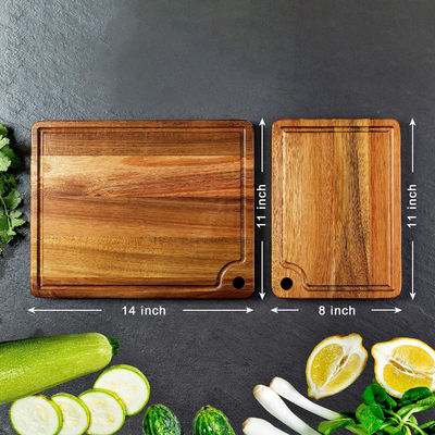Commerciële kopers Moderne Acacia Hout Keuken Kaas hakplaat met Juice Groove