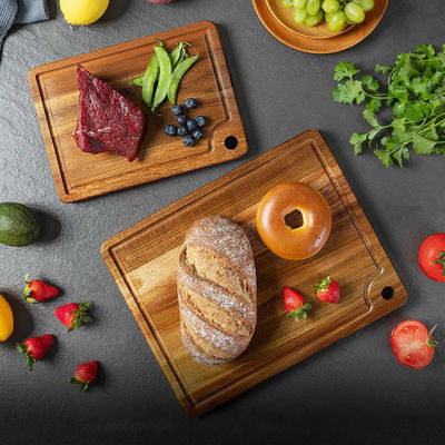 Commerciële kopers Moderne Acacia Hout Keuken Kaas hakplaat met Juice Groove