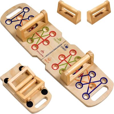 Op maat gemaakte houten opvouwbare handgrepen voor professionele krachttraining