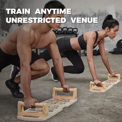 Op maat gemaakte houten opvouwbare handgrepen voor professionele krachttraining