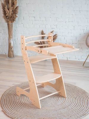 Verstelbare houten bureau stoel voor alle seizoenen Montessori en Waldorf geïnspireerd ontwerp