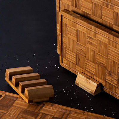 All-Season bamboe hakplanken Set van 3 met sapgroef en zijde-schermprinten