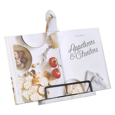 Lees je recepten moeiteloos met deze verstelbare houten receptenboekhouder