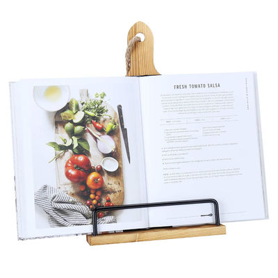 Lees je recepten moeiteloos met deze verstelbare houten receptenboekhouder