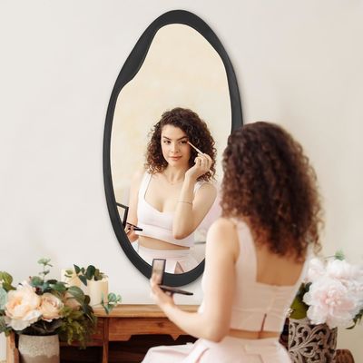 Kerst Organic Houten Spiegel in Zwart voor Badkamer Woonkamer Entree Slaapkamer