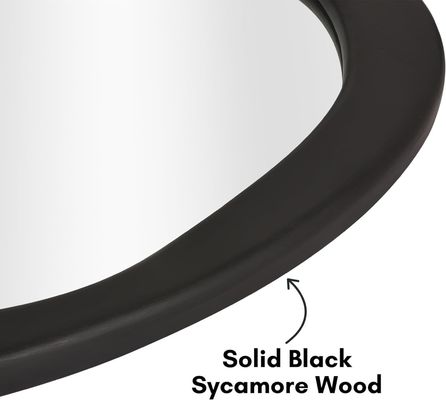 Kerst Organic Houten Spiegel in Zwart voor Badkamer Woonkamer Entree Slaapkamer