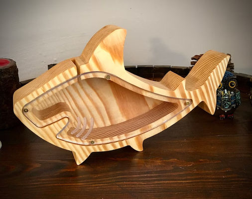 Kindersgeschenk Houten dier Piggy Bank Gepersonaliseerde en gelakte kerstverrassing