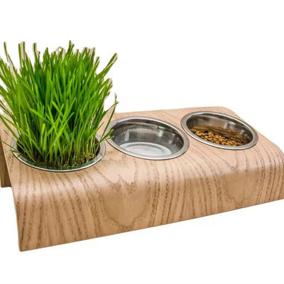 Schalenvoeder Type bekers Pails Triple Bowl Pet Feeding Stand met verhoogde moderne voeder