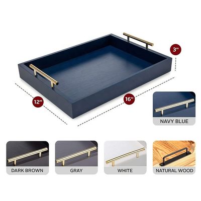 OEM ODM Geaccepteerd Walnoot of Custom Hout Serving Tray met handvaten