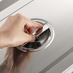 Acacia hout doos Keuken compostbak Roestbestendige roestvrij staal invoegplaat en opslag emmer