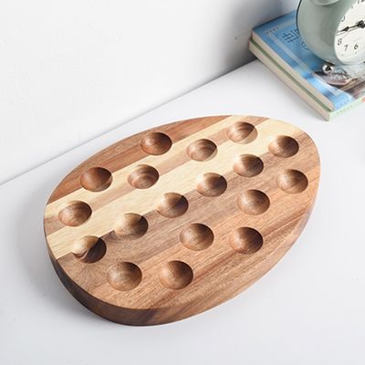 Zilkscherm-printen Eieren gereedschap Houten eierenbak voor keuken en koelkastopslag