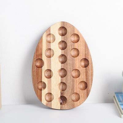 Zilkscherm-printen Eieren gereedschap Houten eierenbak voor keuken en koelkastopslag