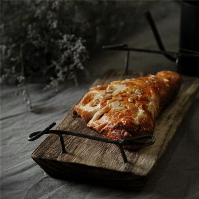 Rustieke natuurlijke houten servicebak met metalen handgrepen OEM ODM aanvaard