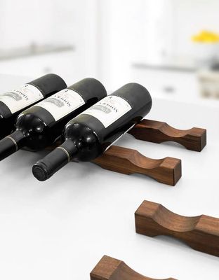 Tafelbord wijnfles rek Houten wijn display plank voor ruimtebesparende organisatie