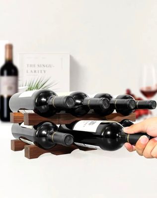 Tafelbord wijnfles rek Houten wijn display plank voor ruimtebesparende organisatie