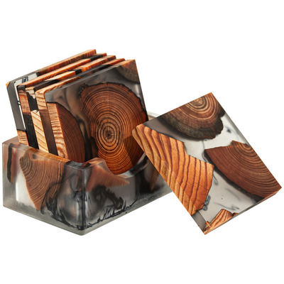 Gratis monstername Heat Isolation Sublimation Coasters met houten en harse materiaal