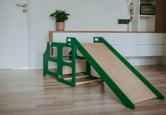 Postverpakking Woonkamer Keuken Toren 3in1 Opvouwbare stap stoel Schrijftafel glijbaan voor kinderen