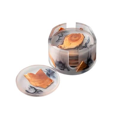 Eco Friendly Custom Crystal Resin Cup Coasters in nieuwste klassieke/postmoderne stijl